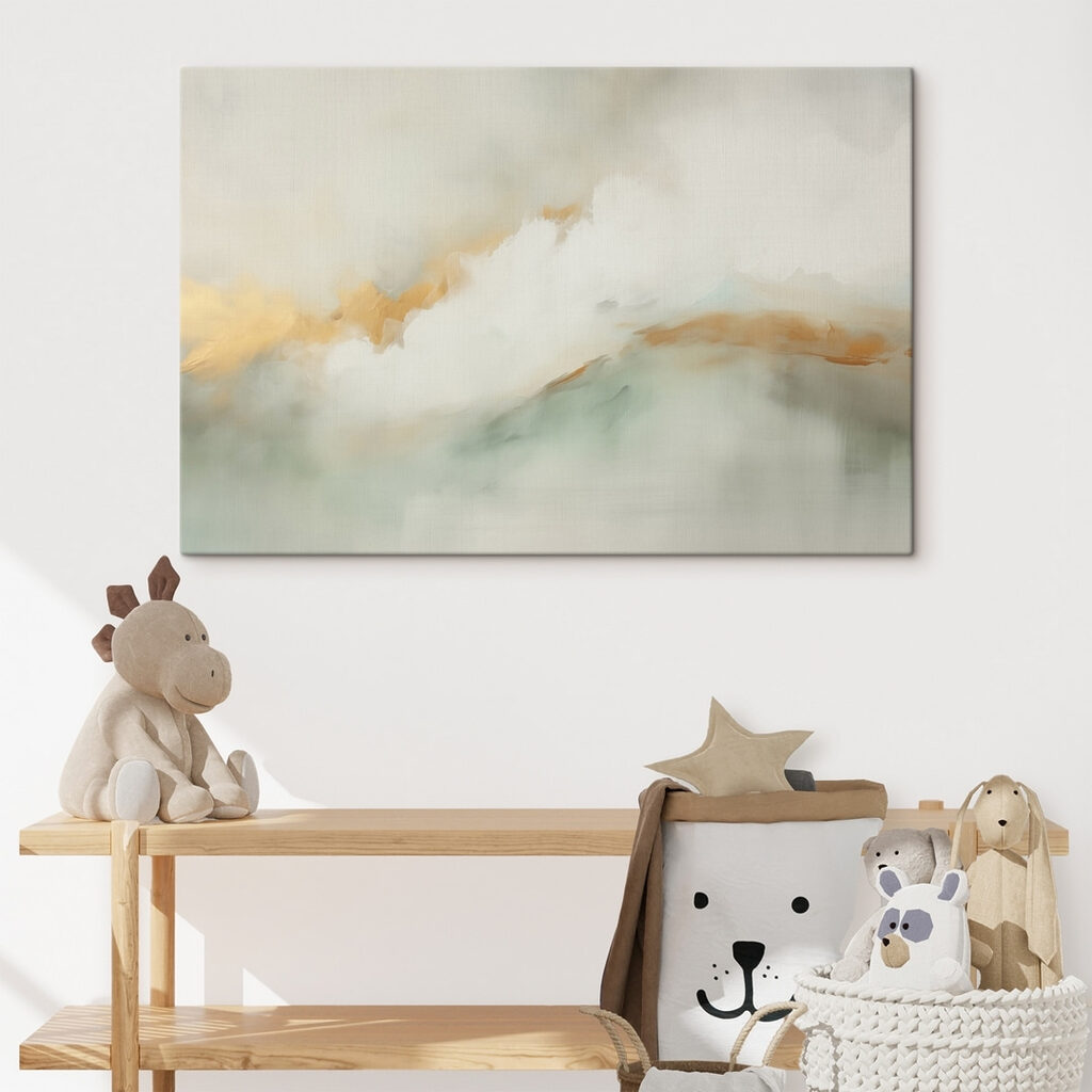 Painting of a mountain range