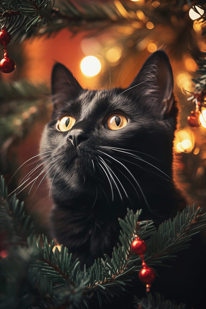 Black cat with yellow eyes Black cat with yellow eyes