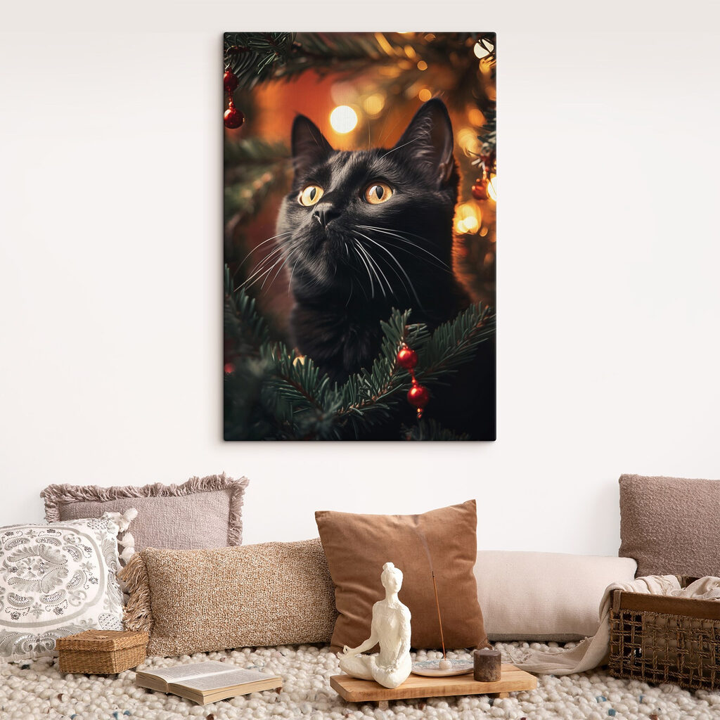 Black cat with yellow eyes Black cat with yellow eyes