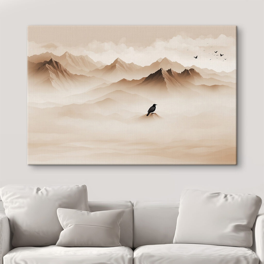 Bird on a mountain top