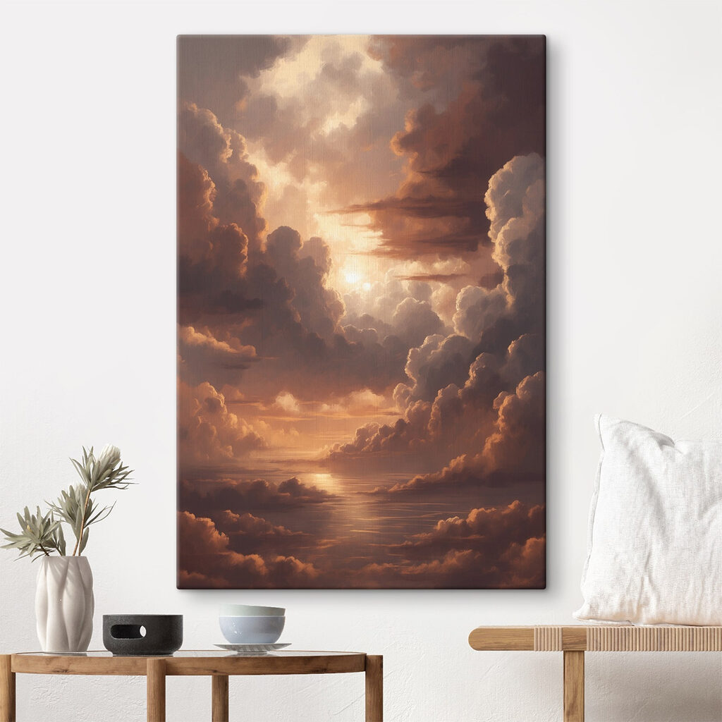 Clouds and water in the sky