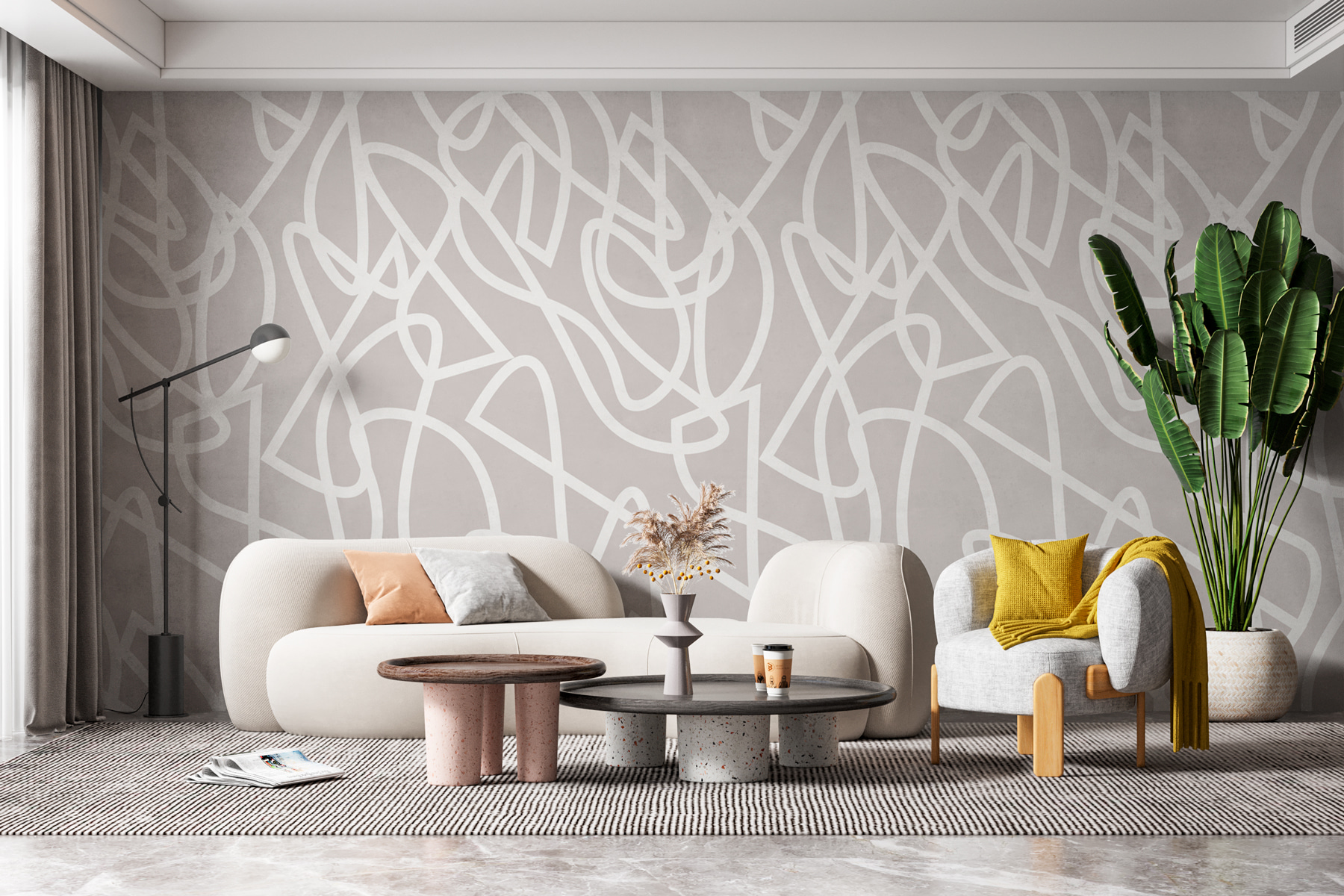 White lines on a gray background White lines on a gray background