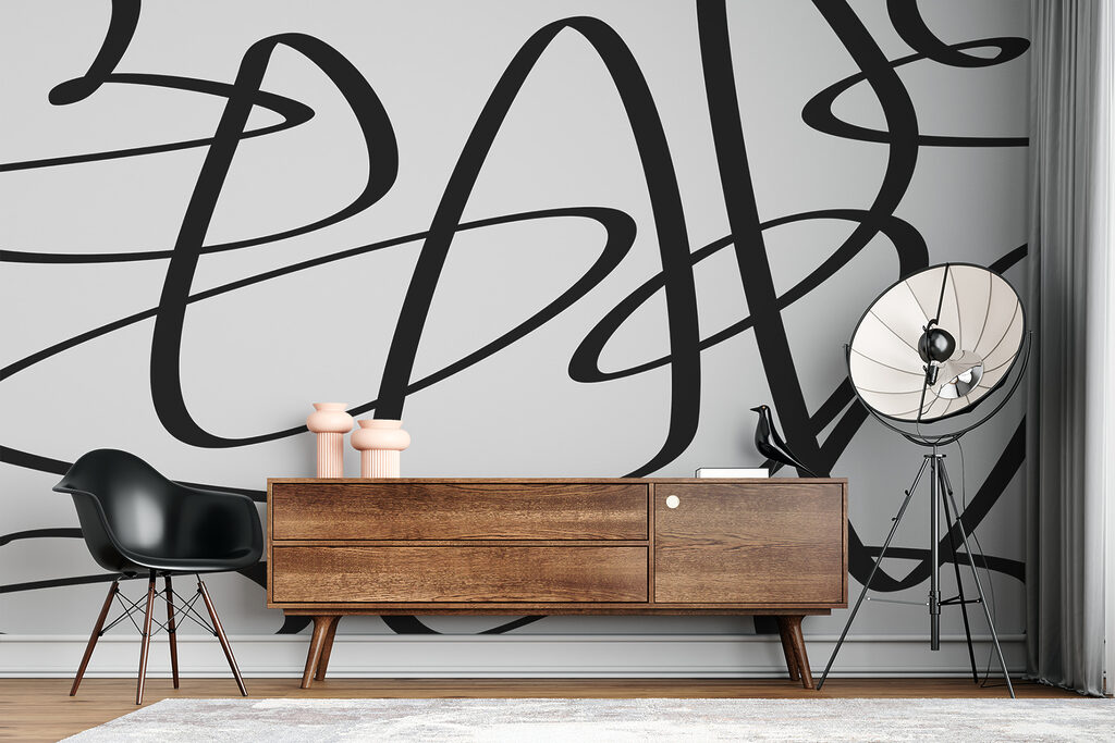 Black lines on a white background Black lines on a white background