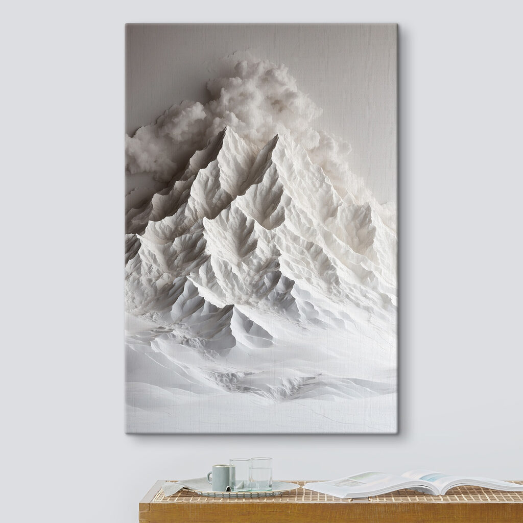 Mountain with smoke coming out of it