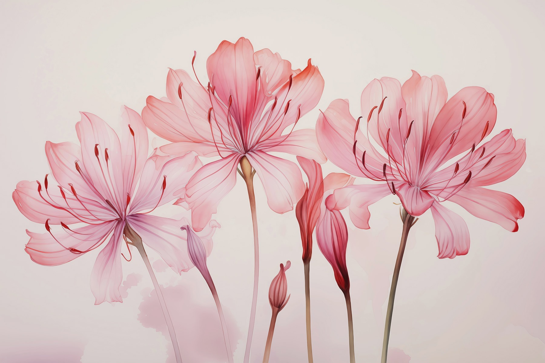 Group of pink flowers Group of pink flowers