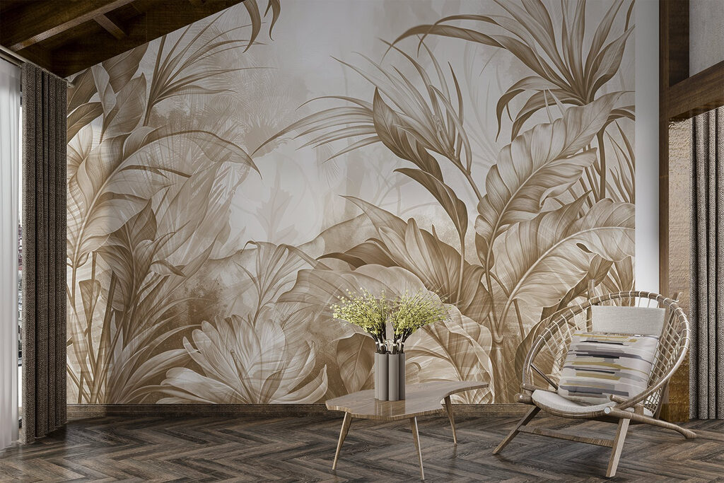 Lush foliage in earthy tones