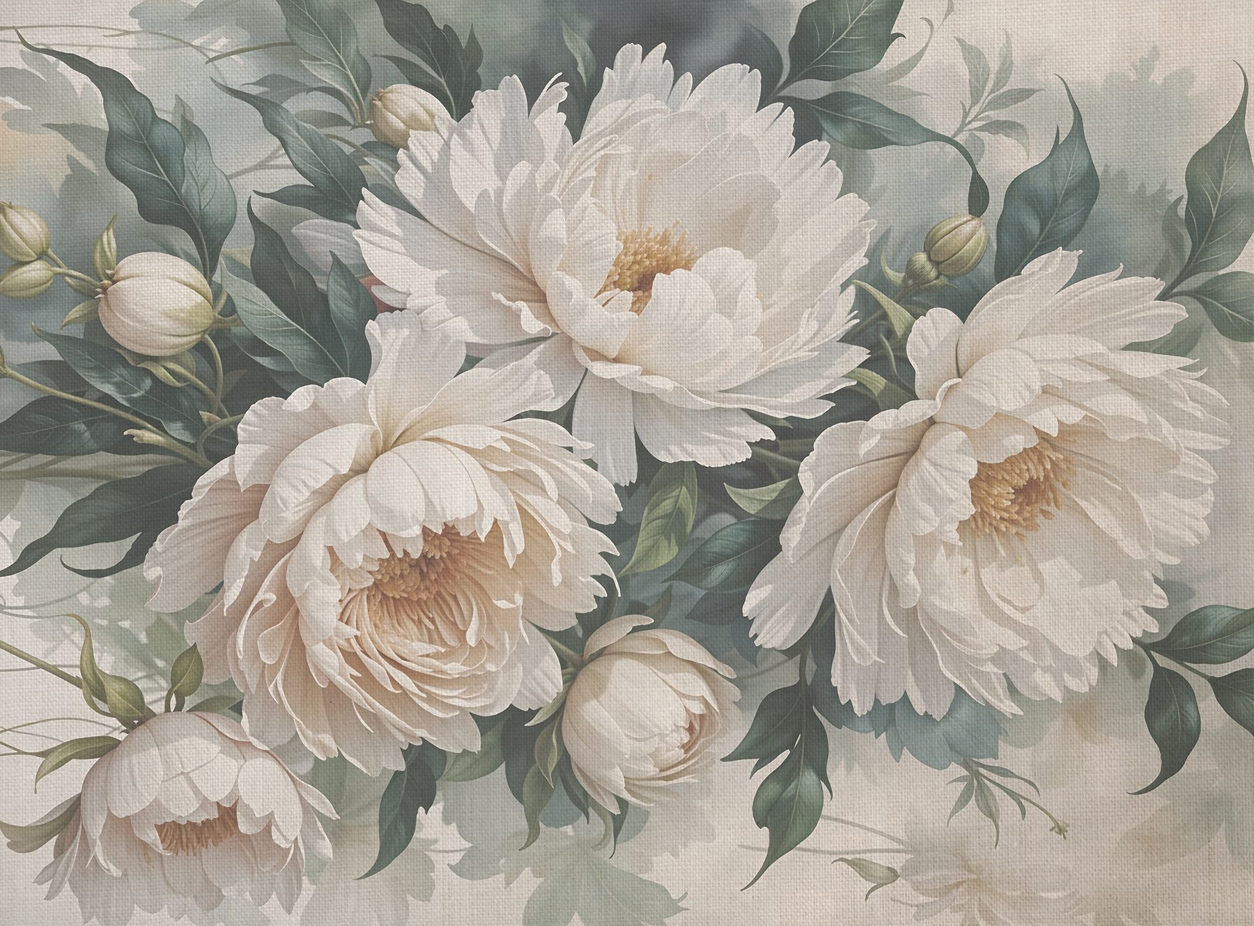 Delicate blooms in soft hues