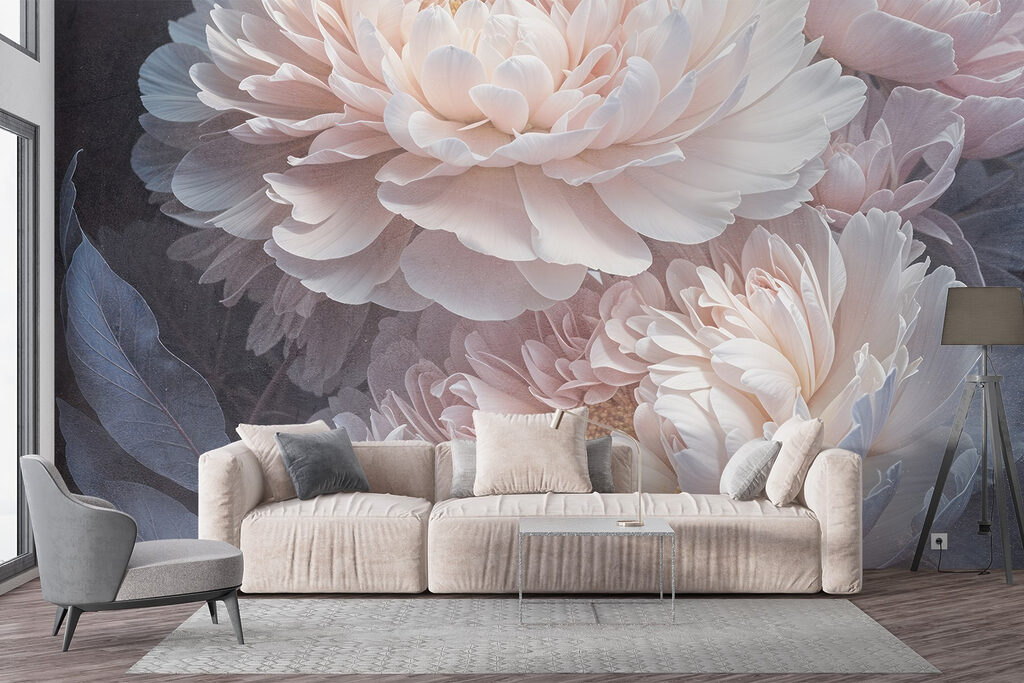 Group of white flowers Group of white flowers