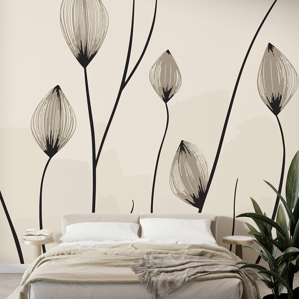 - Elegant lines of delicate blooms - Elegant lines of delicate blooms