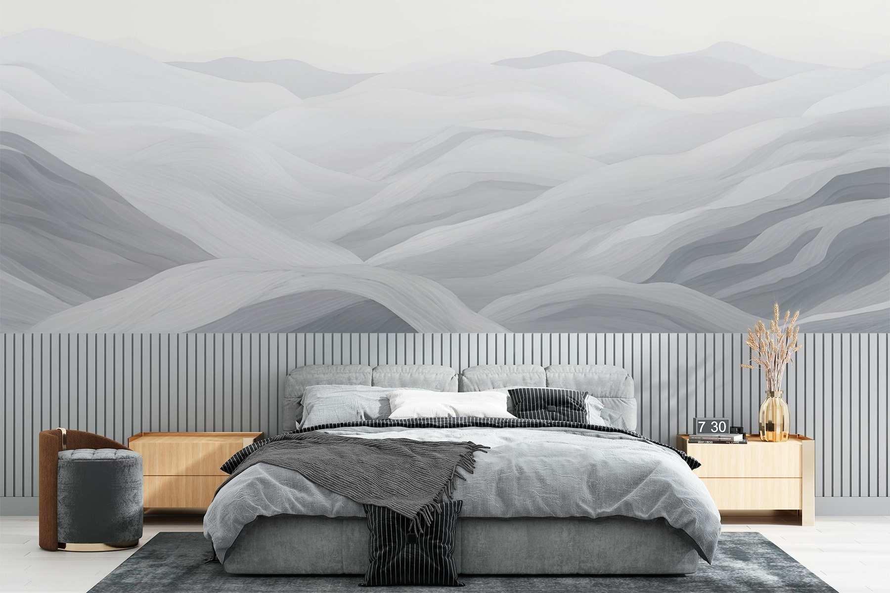 White and gray landscape