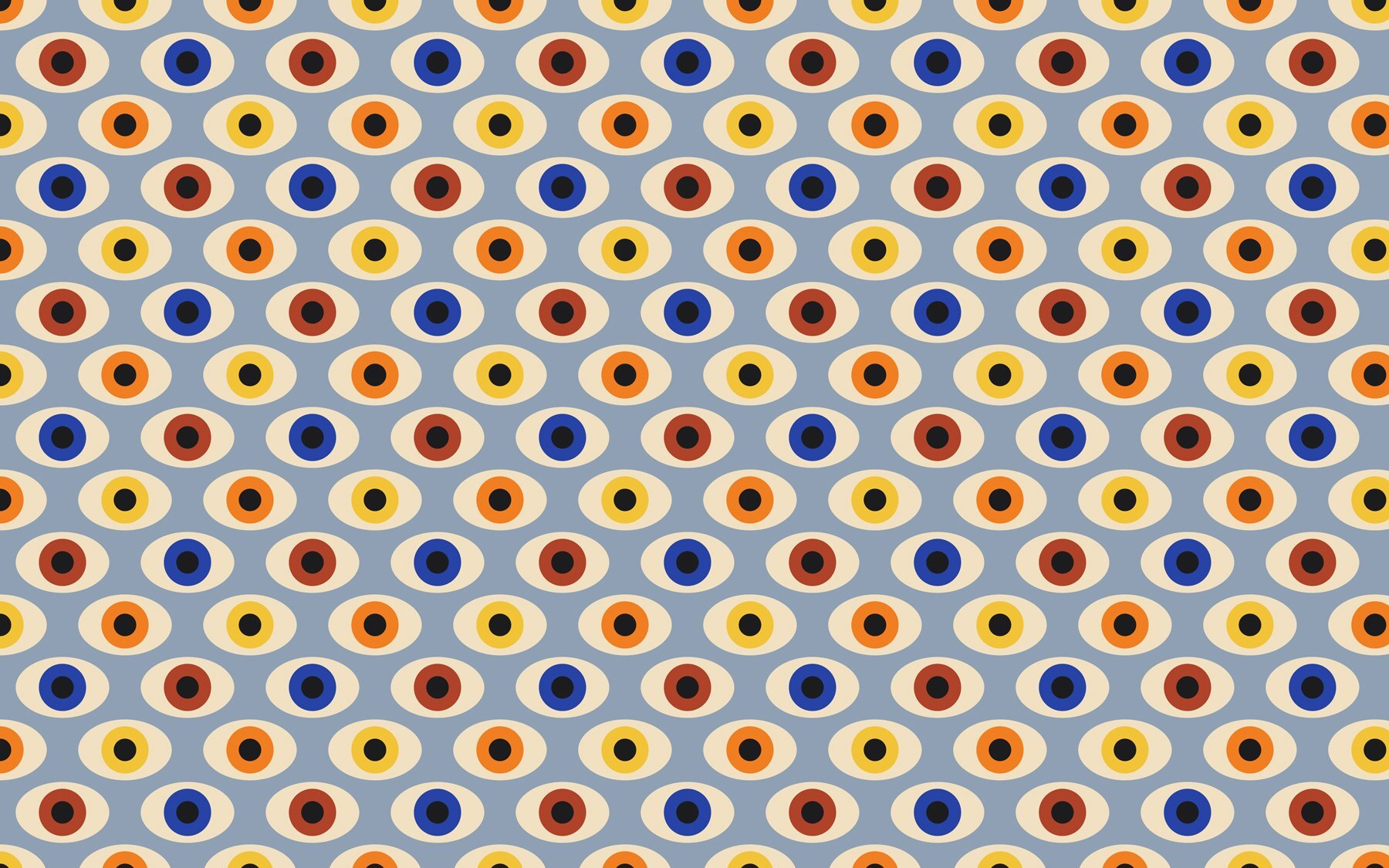 Pattern of colorful eyes