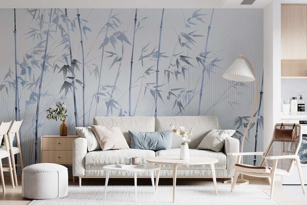 Gentle bamboo silhouettes in soft hues