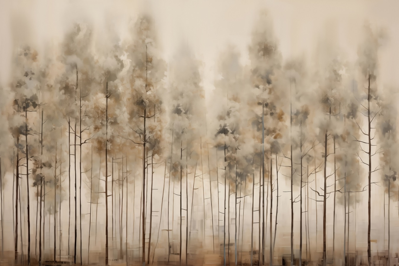 Group of trees in a forest