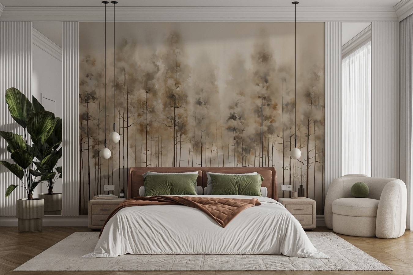 Group of trees in a forest