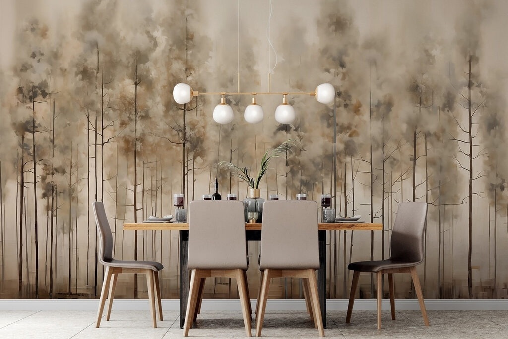 Group of trees in a forest