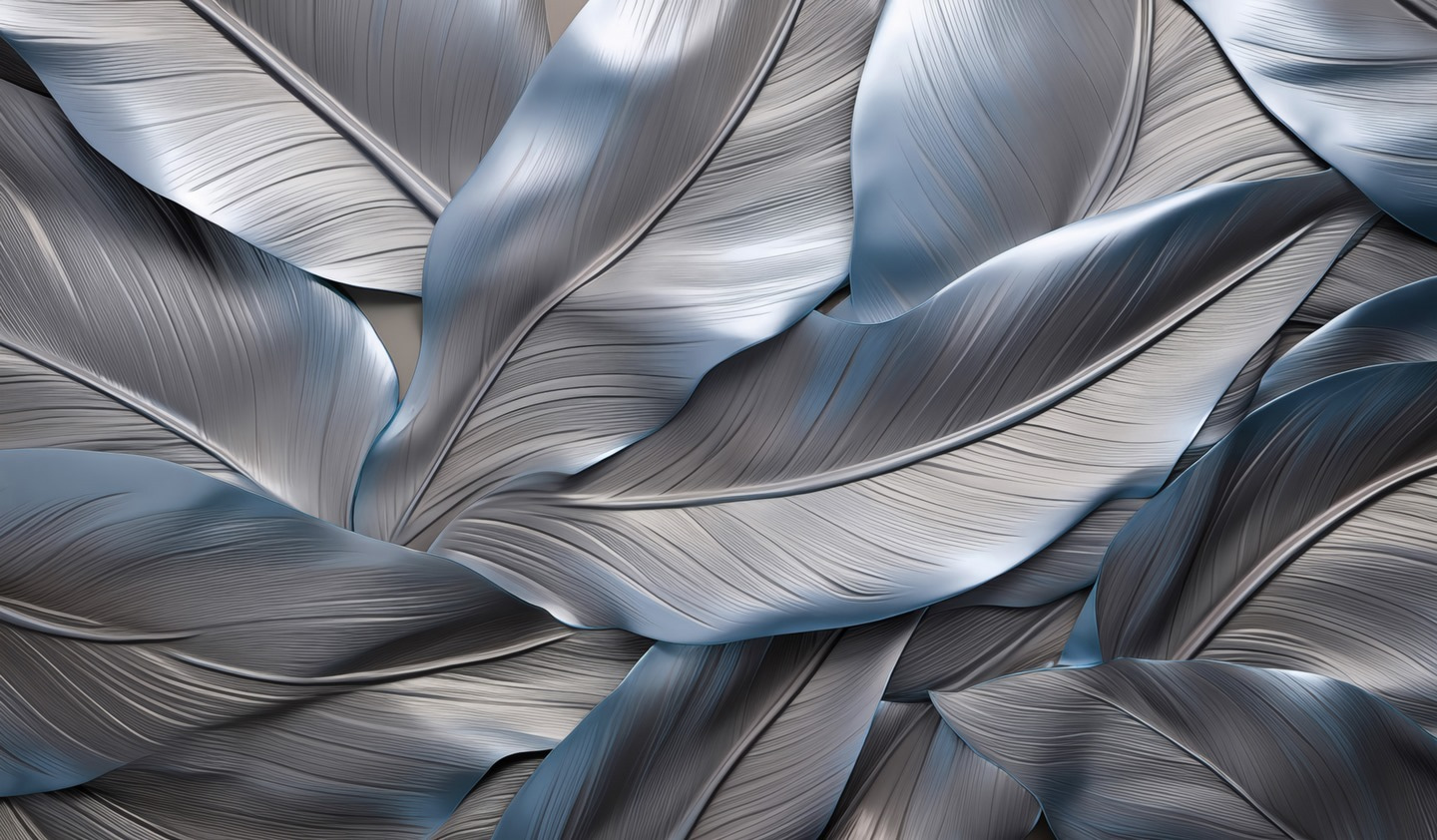 Elegant leaves in smooth texture