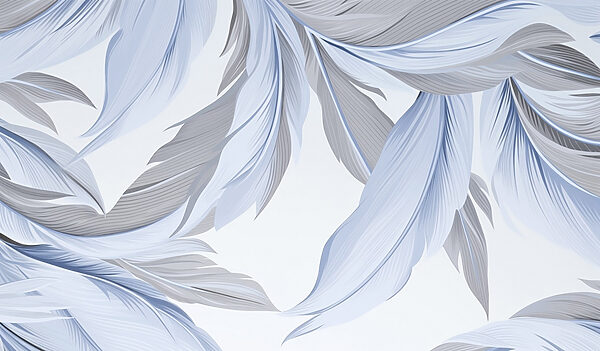 Soft hues of stylized feathers Soft hues of stylized feathers