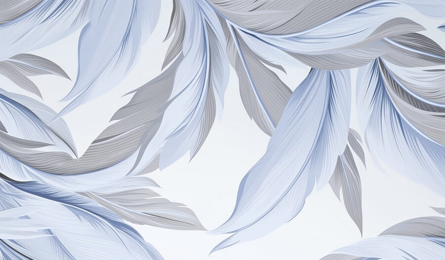 Soft hues of stylized feathers Soft hues of stylized feathers