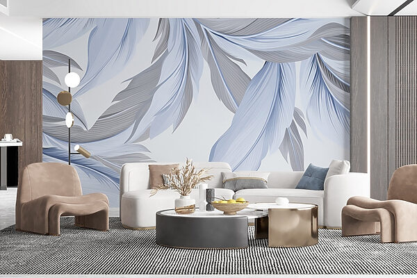 Soft hues of stylized feathers Soft hues of stylized feathers