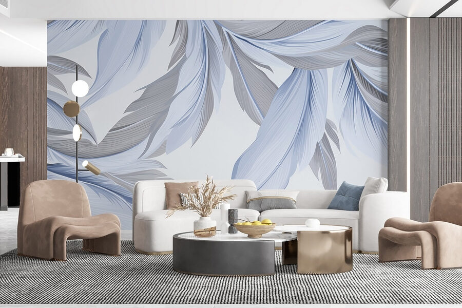 Soft hues of stylized feathers Soft hues of stylized feathers
