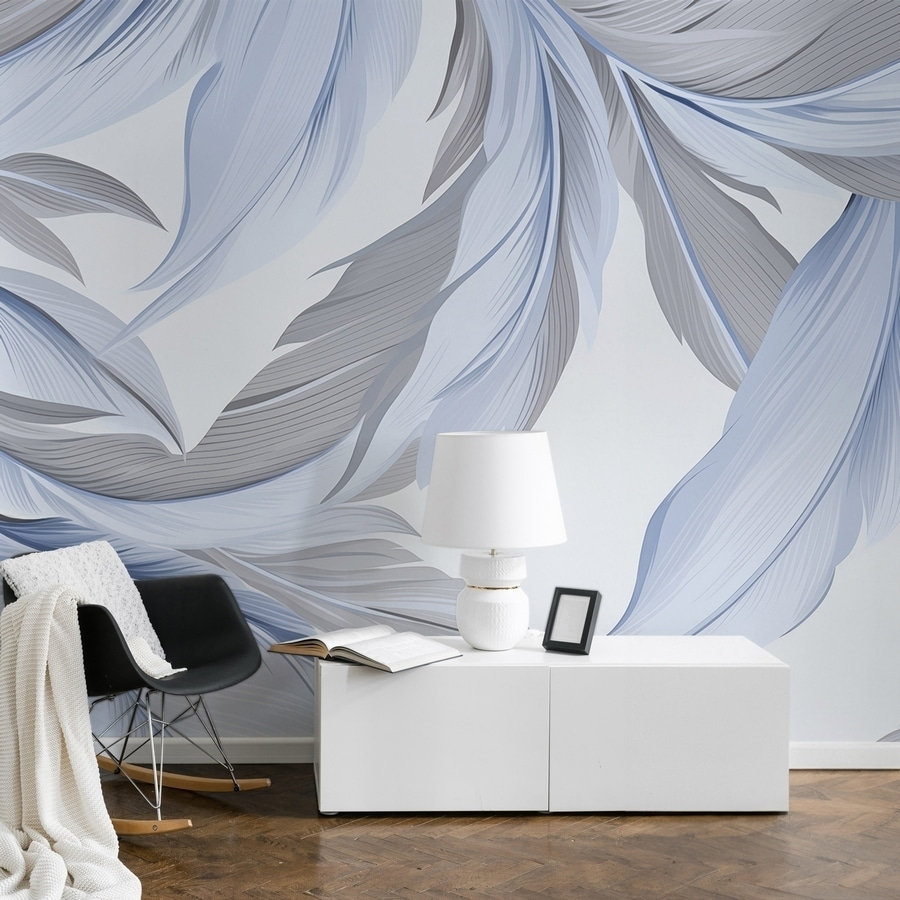 Soft hues of stylized feathers Soft hues of stylized feathers