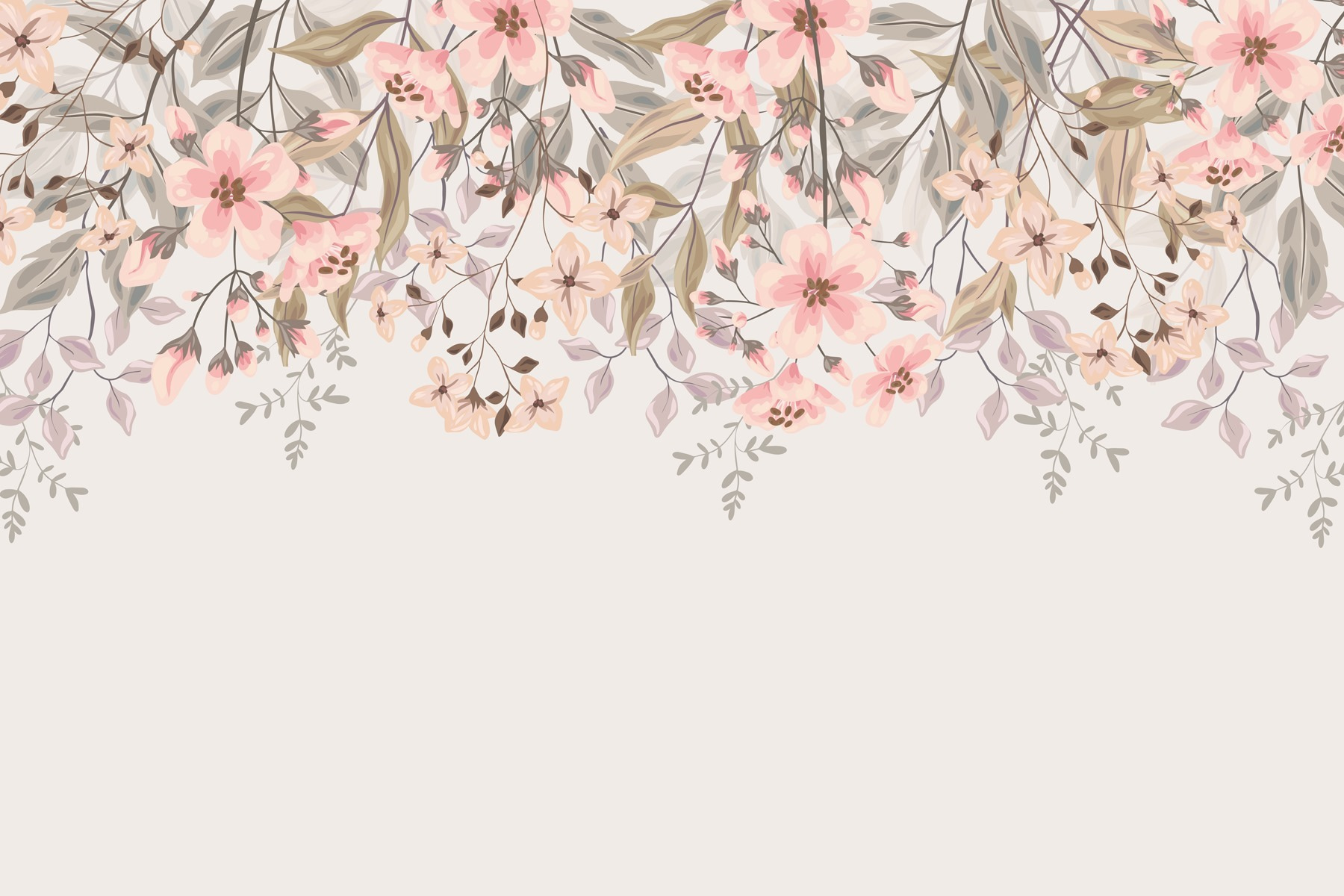 Delicate blossoms in soft hues
