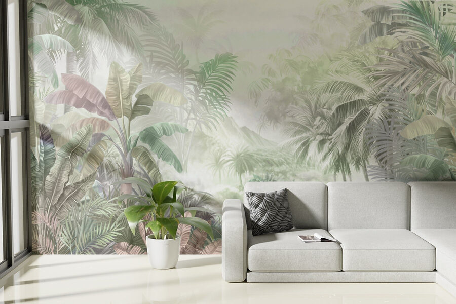 Painting of a forest Painting of a forest