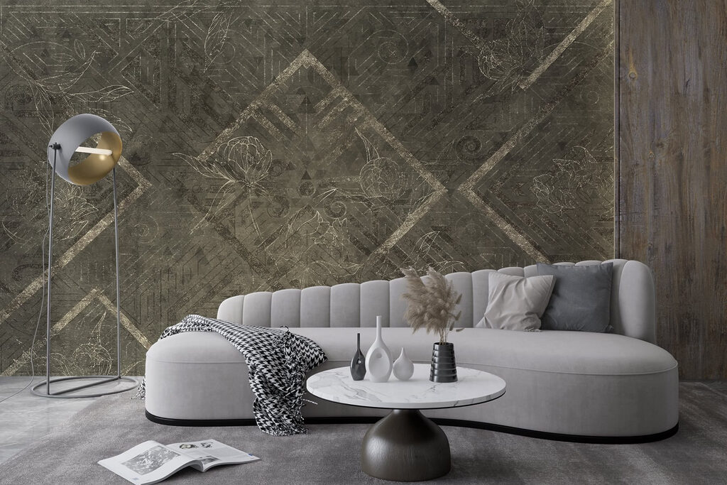 Grey and white patterned surface