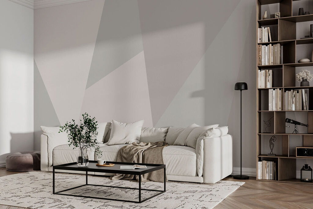 Grey and white triangle pattern Grey and white triangle pattern