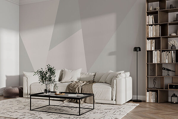 Fotótapéta Fotótapéta Szürke és fehér háromszög minta (Cikkszám: w02102)
