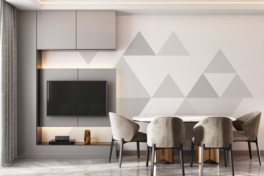 Group of triangles in a row Group of triangles in a row
