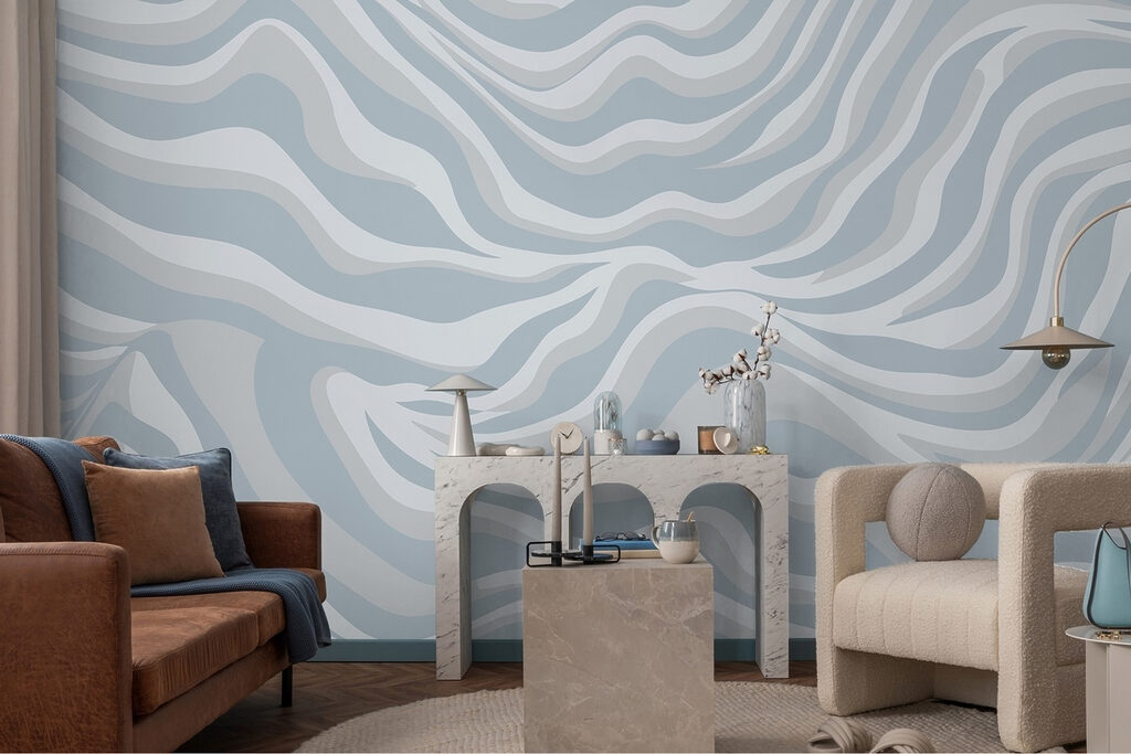 White and grey striped background