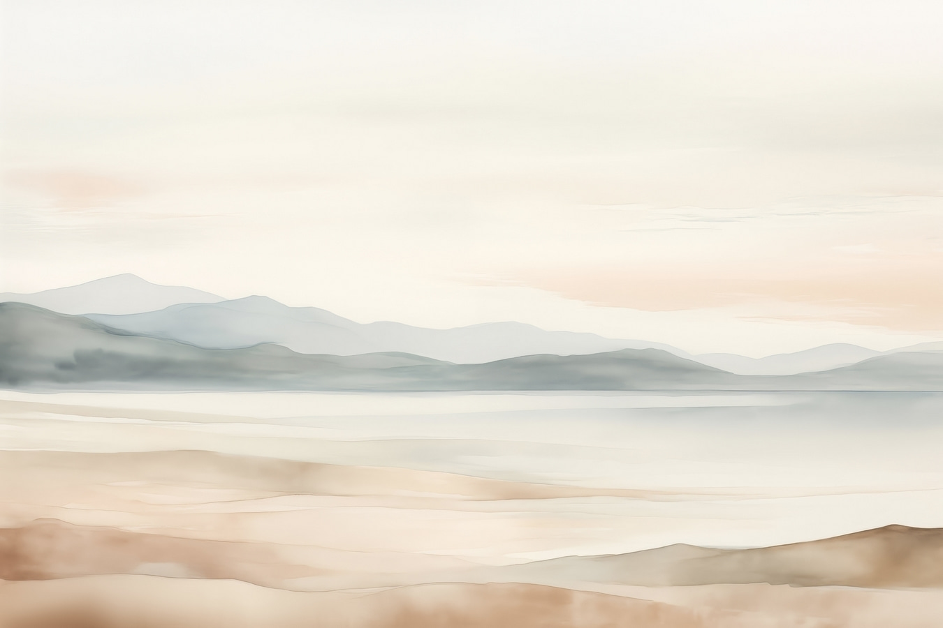 Landscape with hills and fog