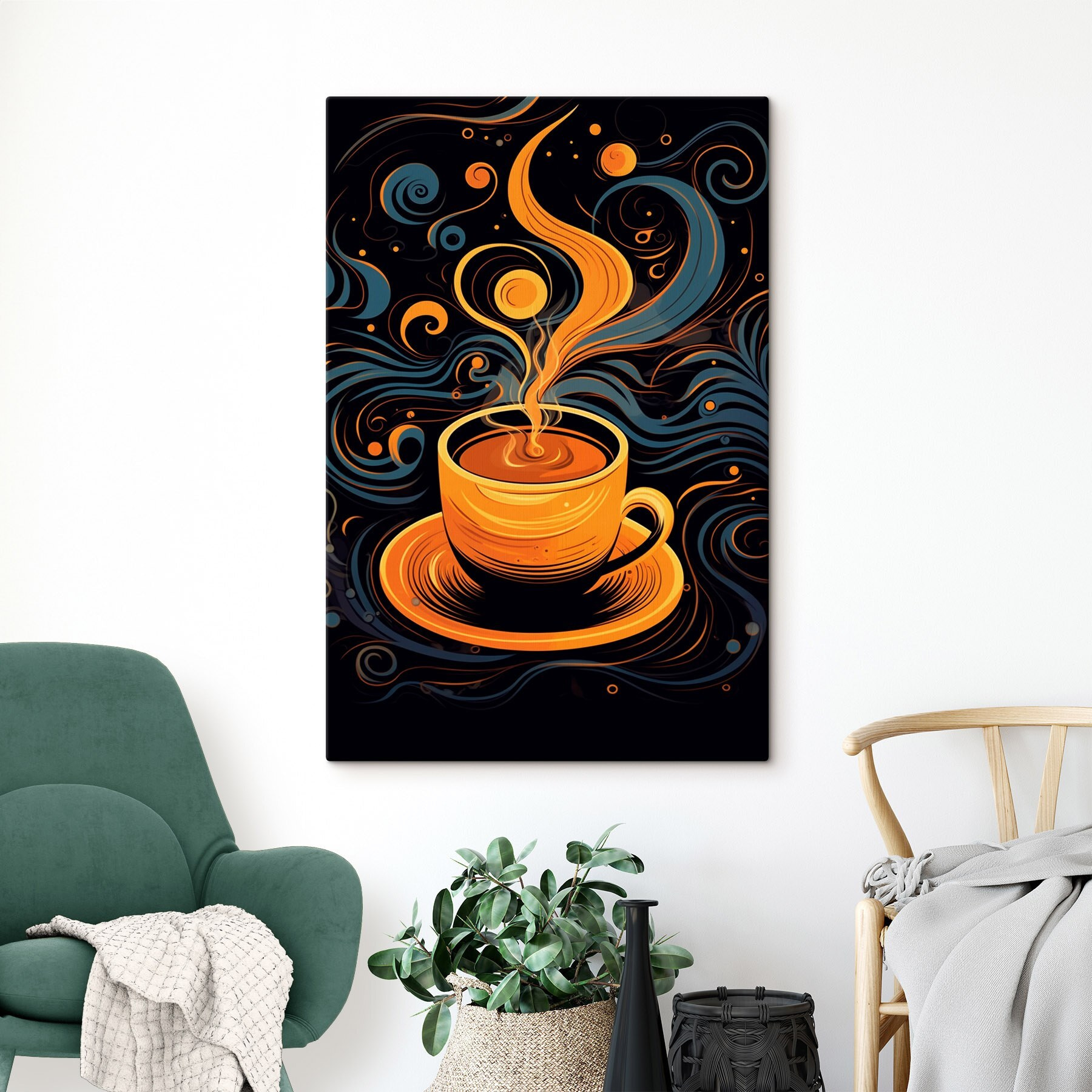Coffee cup with smoke