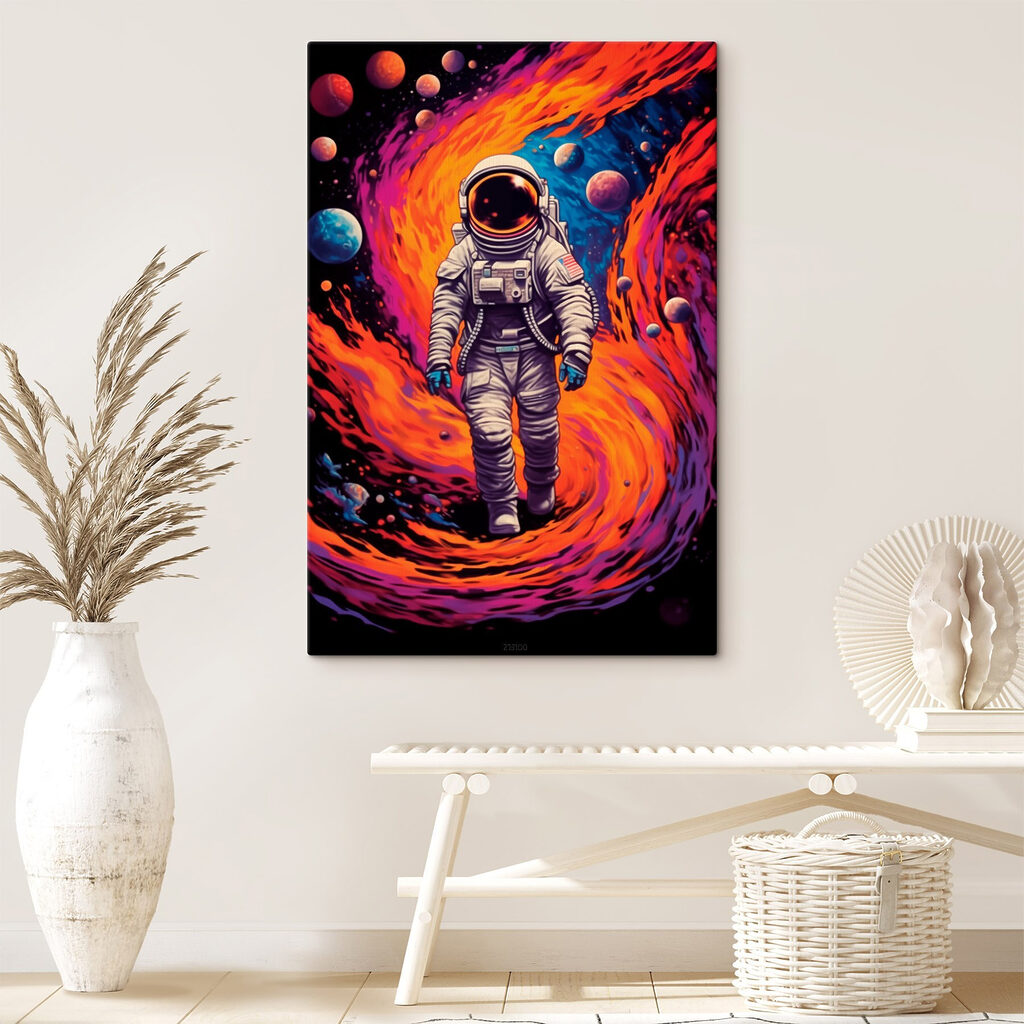 An astronaut walking in space An astronaut walking in space