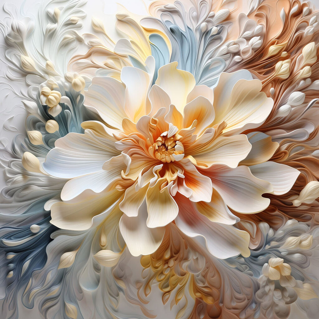 Beautiful floral abstract composition