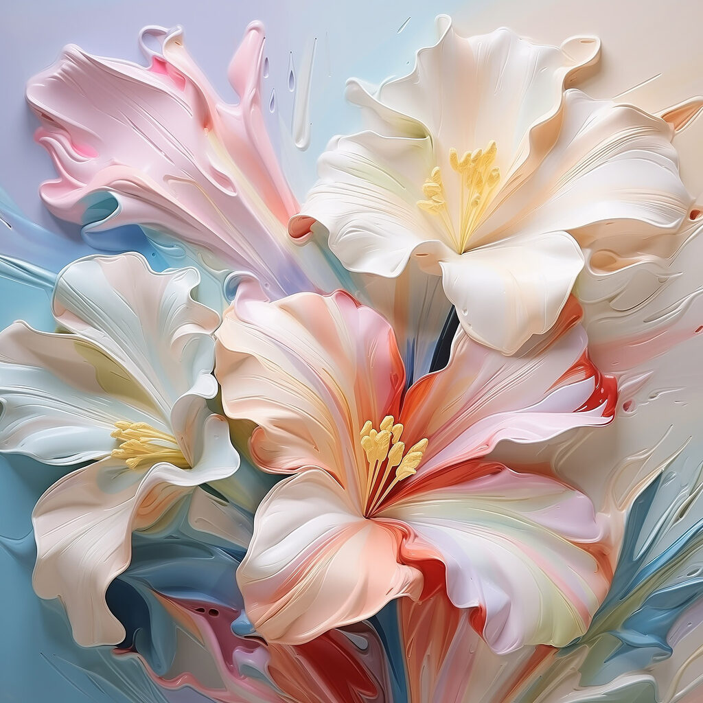 Delicate petals in soft hues