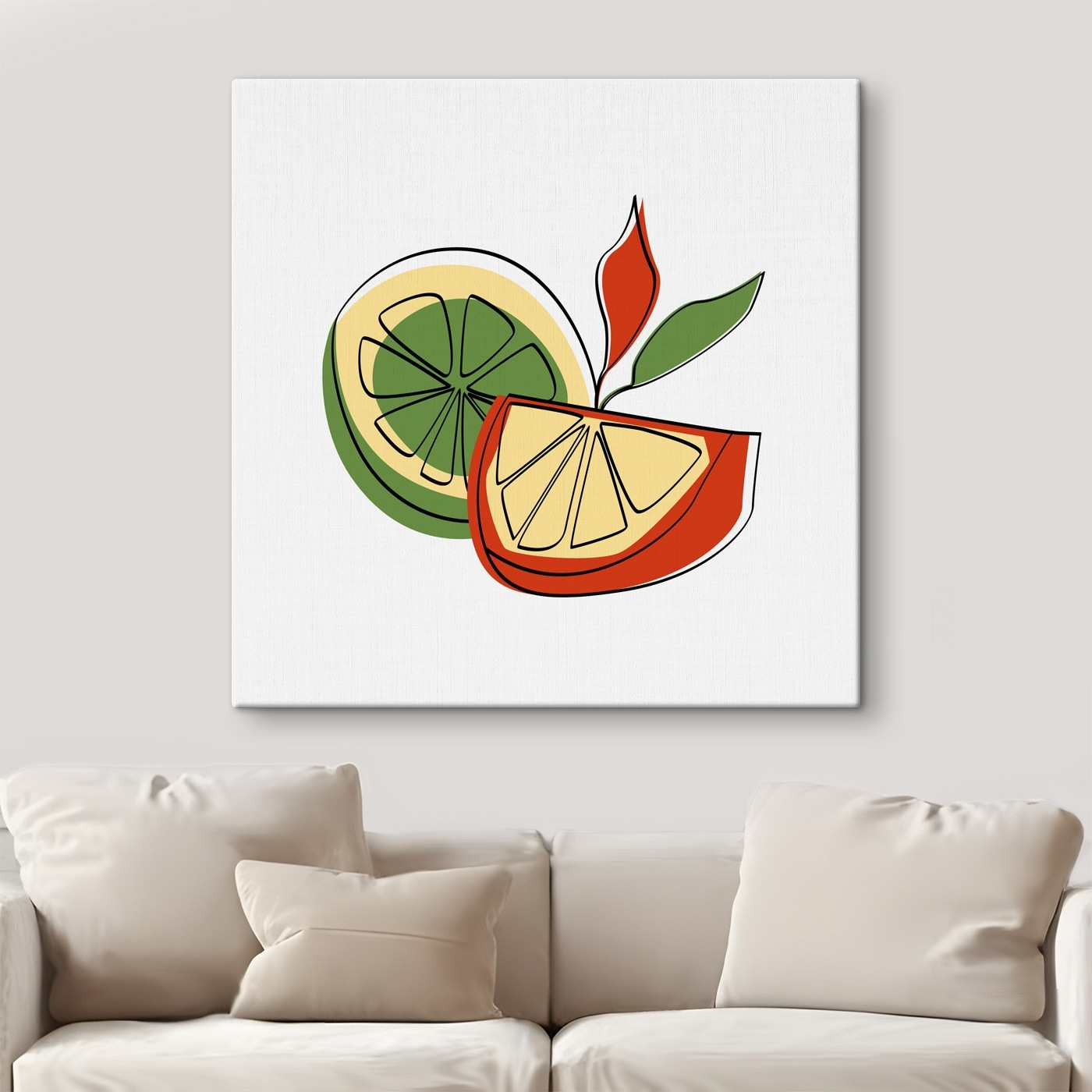 Drawing of a lemon and orange Drawing of a lemon and orange