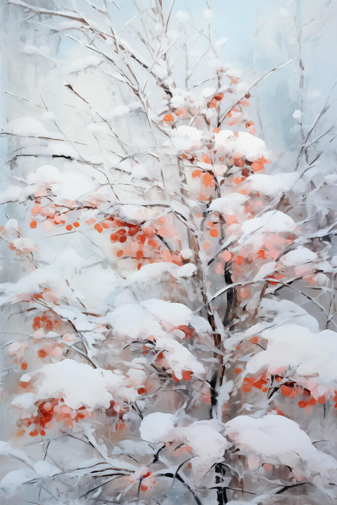 Tree covered in snow