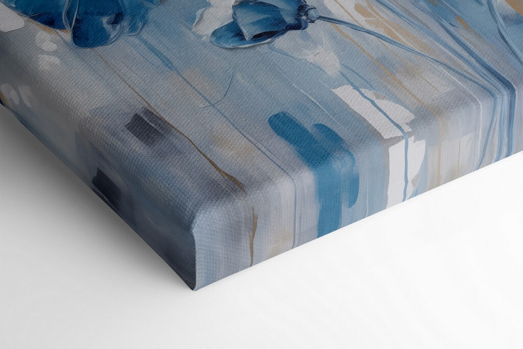 Painting of blue flowers