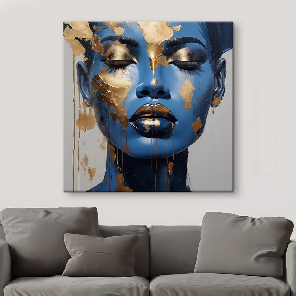 Striking fusion of blue and metallic