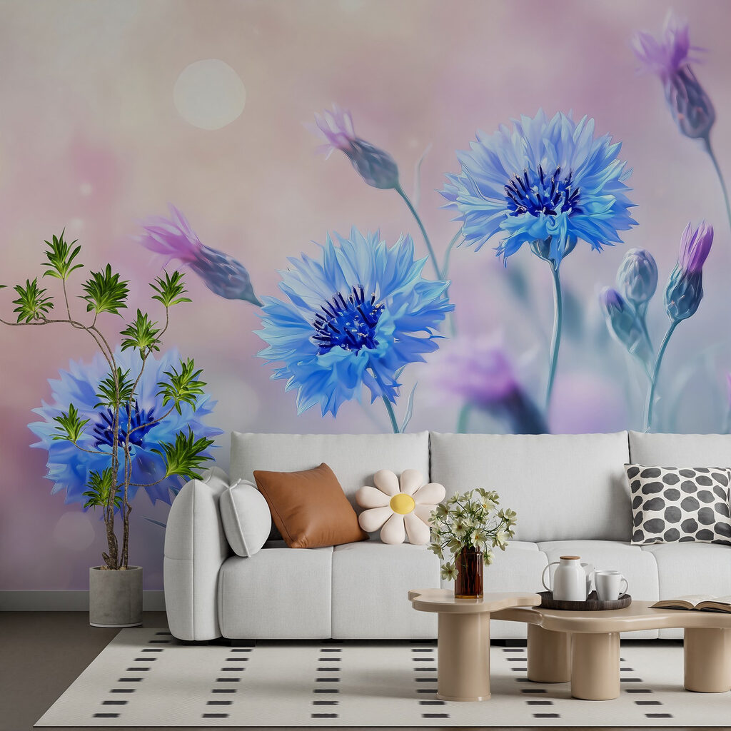 Group of blue flowers Group of blue flowers