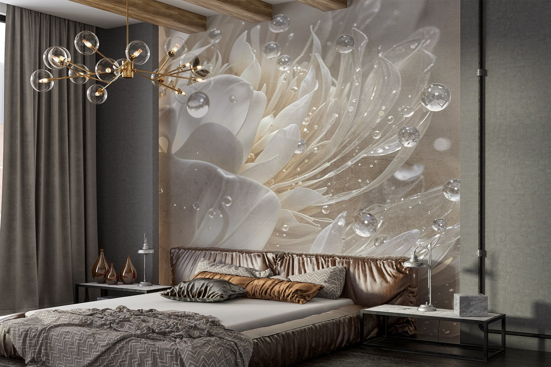 Delicate petals with sparkling droplets. Delicate petals with sparkling droplets.