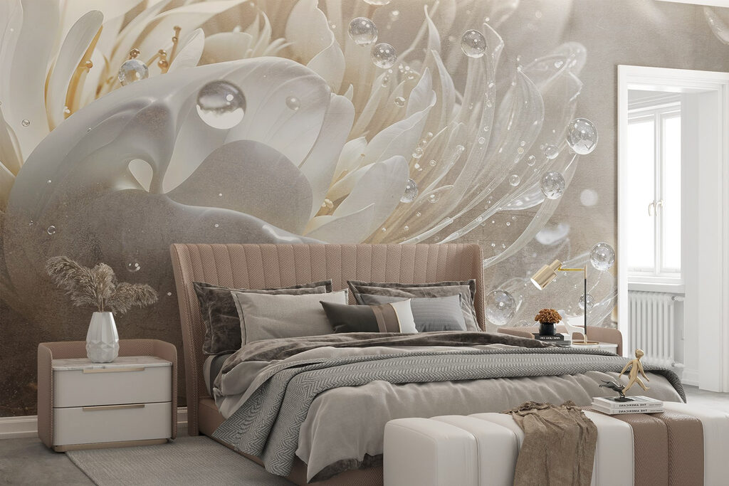 Delicate petals with sparkling droplets Delicate petals with sparkling droplets