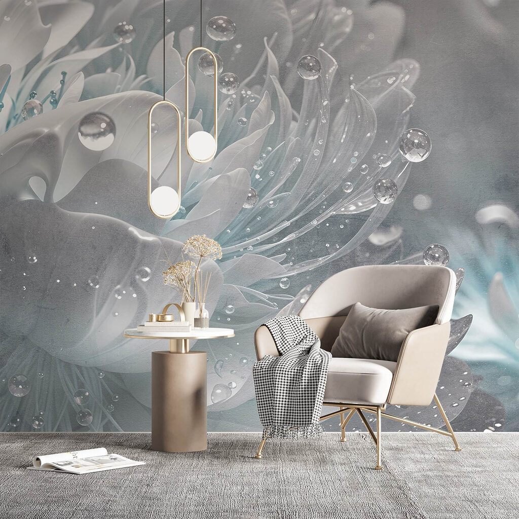 Delicate petals with morning dew Delicate petals with morning dew