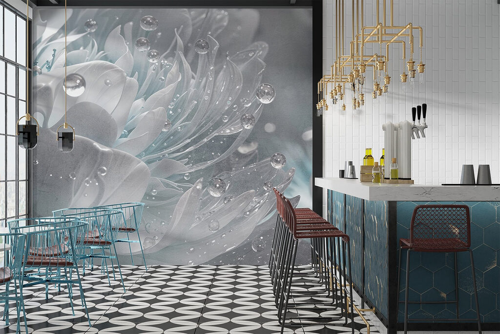 Delicate petals with morning dew Delicate petals with morning dew