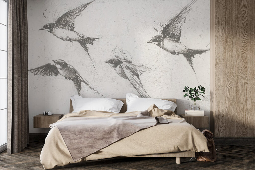 Group of birds flying Group of birds flying