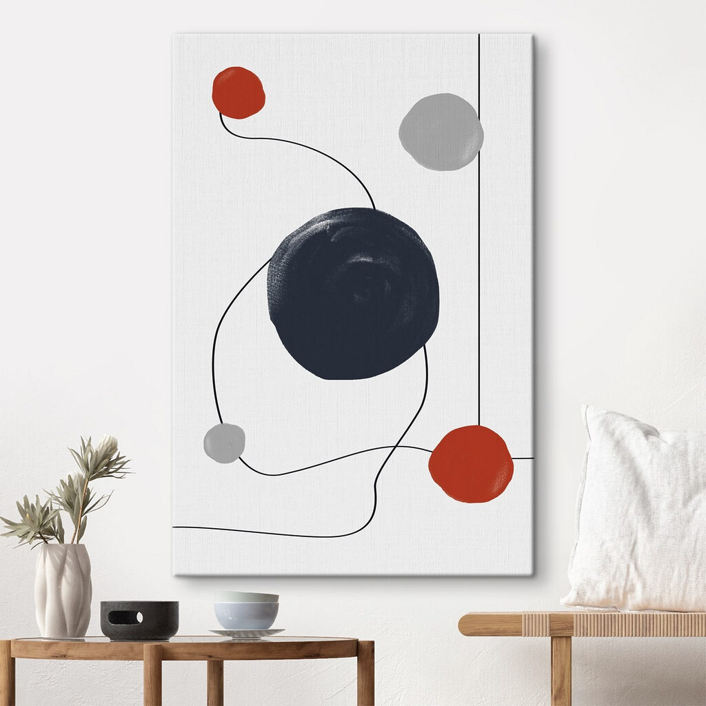 Black and red circles and lines Black and red circles and lines