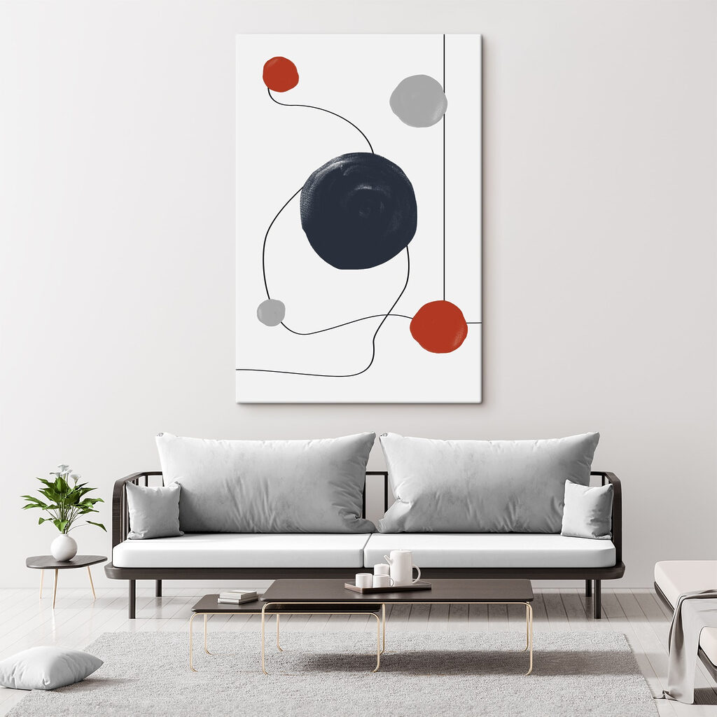 Black and red circles and lines Black and red circles and lines