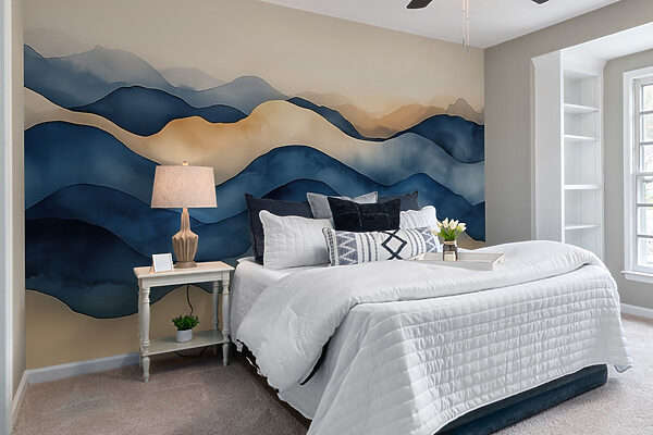 Fotótapéta Fotótapéta Kék és barna hullámok (Cikkszám: w02196)